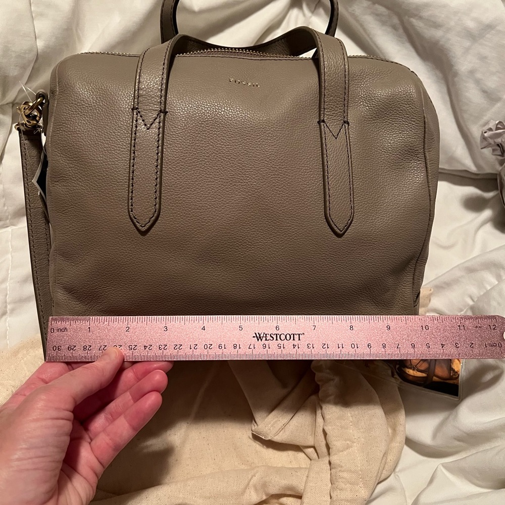 Fossil Hailey Handbag in Light Taupe.
